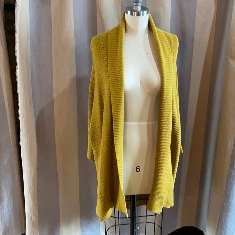 Forever 21 mustard crop sleeve cardigan
